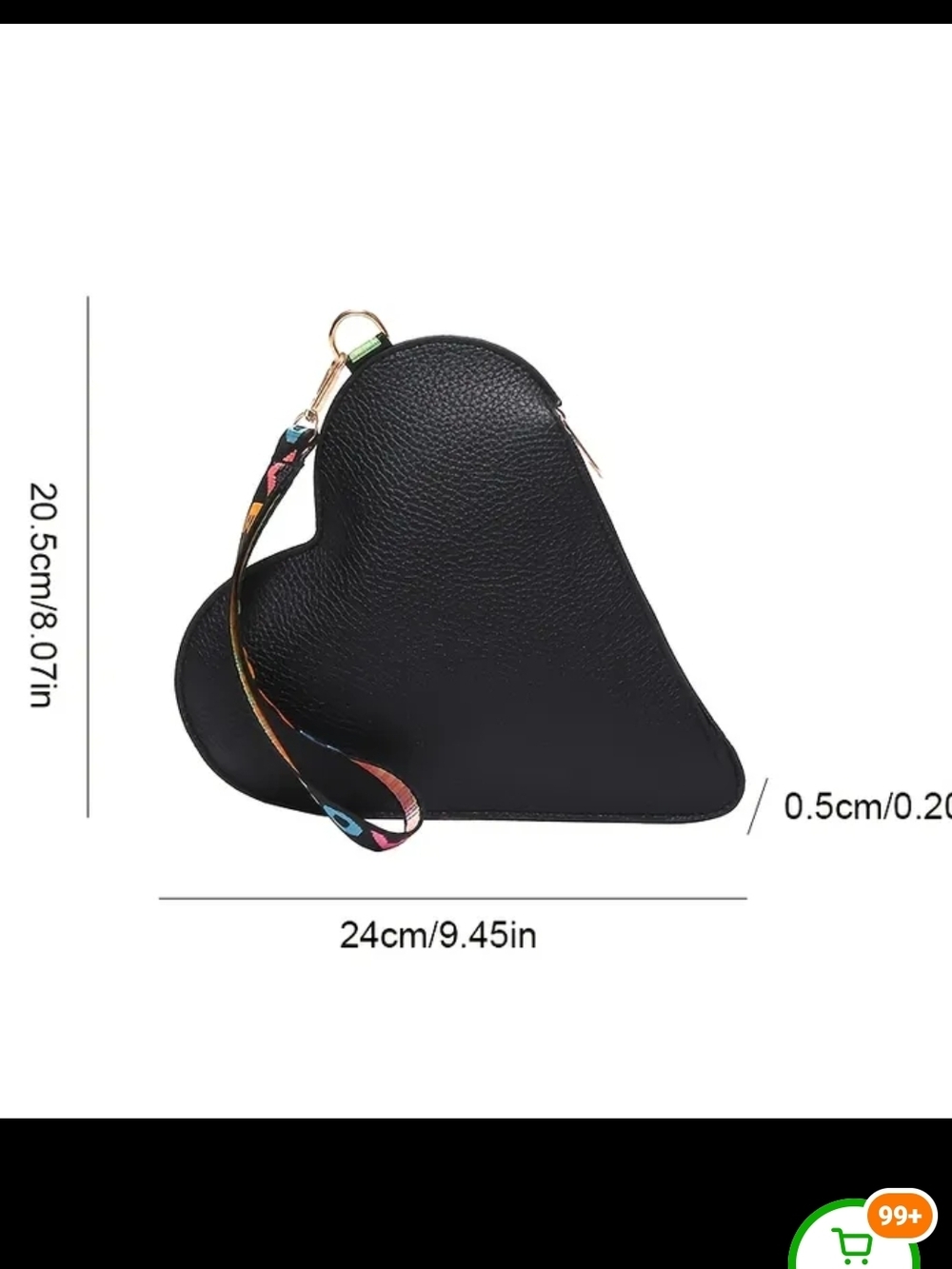 LAST ONE !!! Red Heart-Shaped Wristlet Bag - Picture 3 of 4